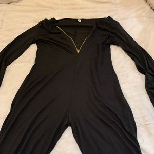 Comfy Casual Black Jumpsuit